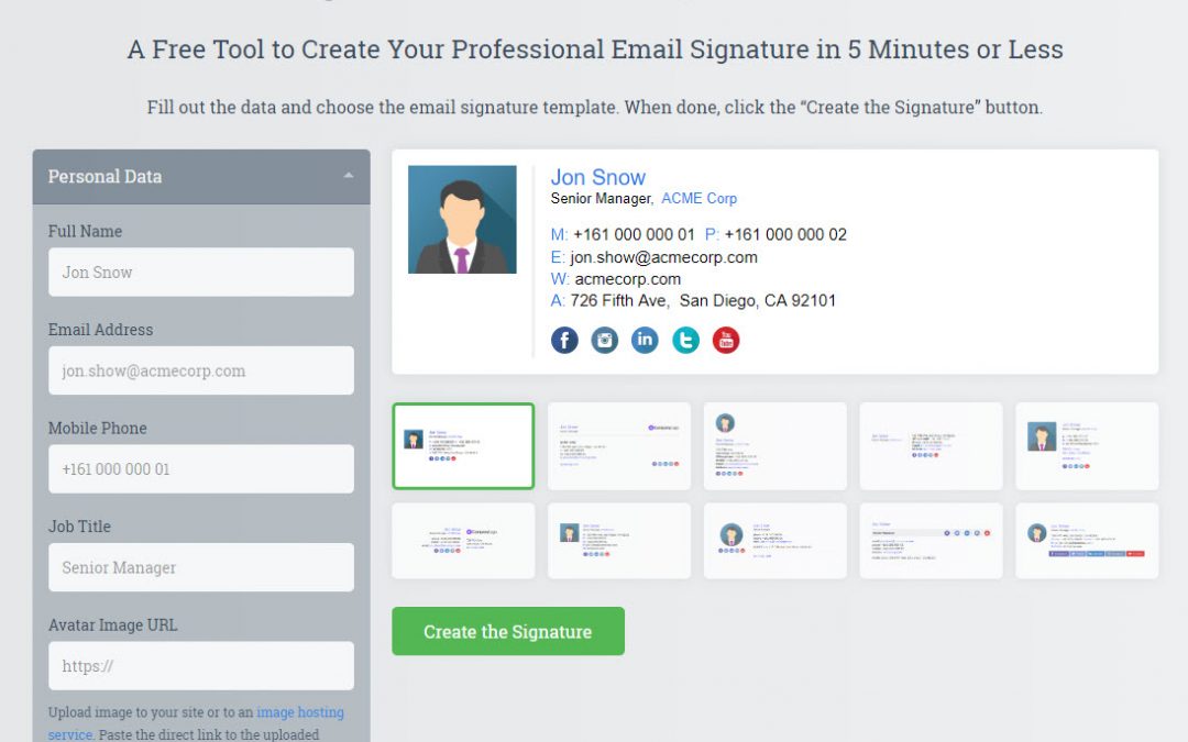 How To Create Free Professional Email Signatures
